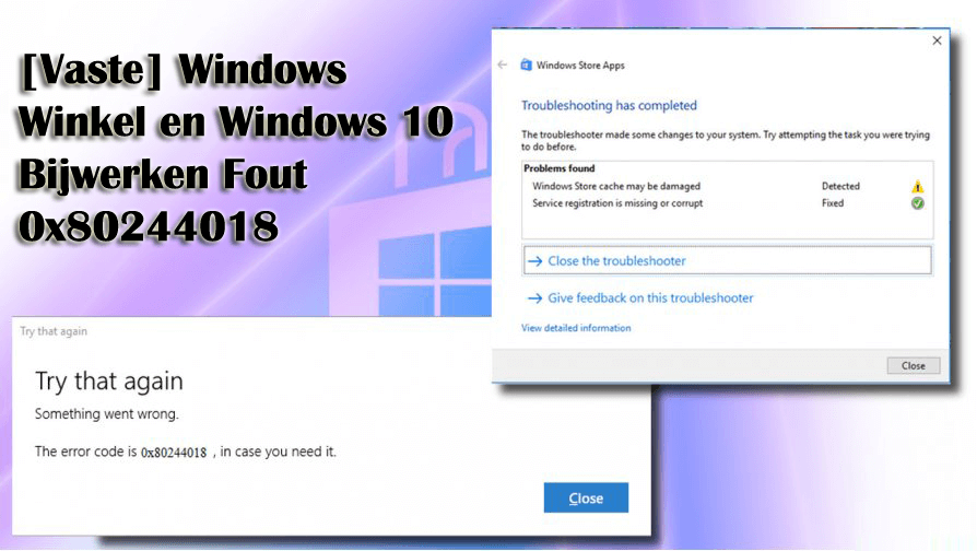 Windows 10-fout 0x80244018