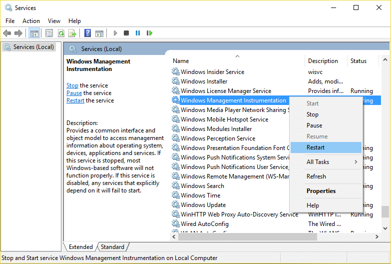 wmiprvse.exe in replacement windows 7