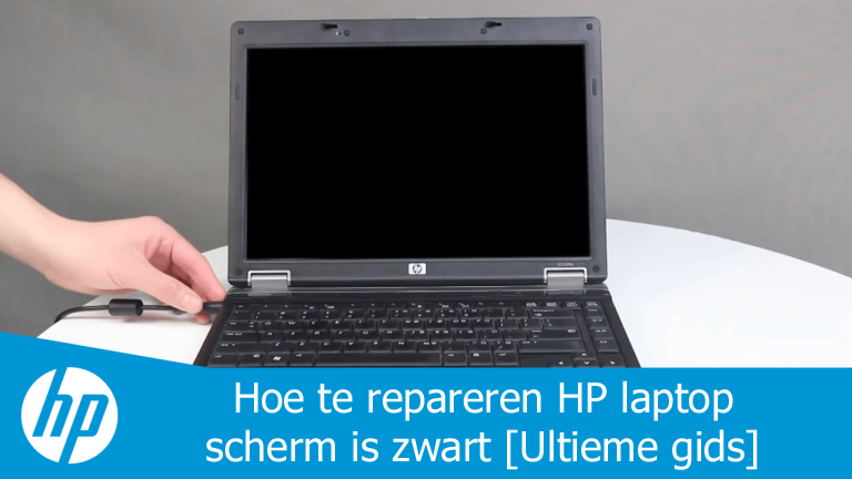 HP laptopscherm is zwart 