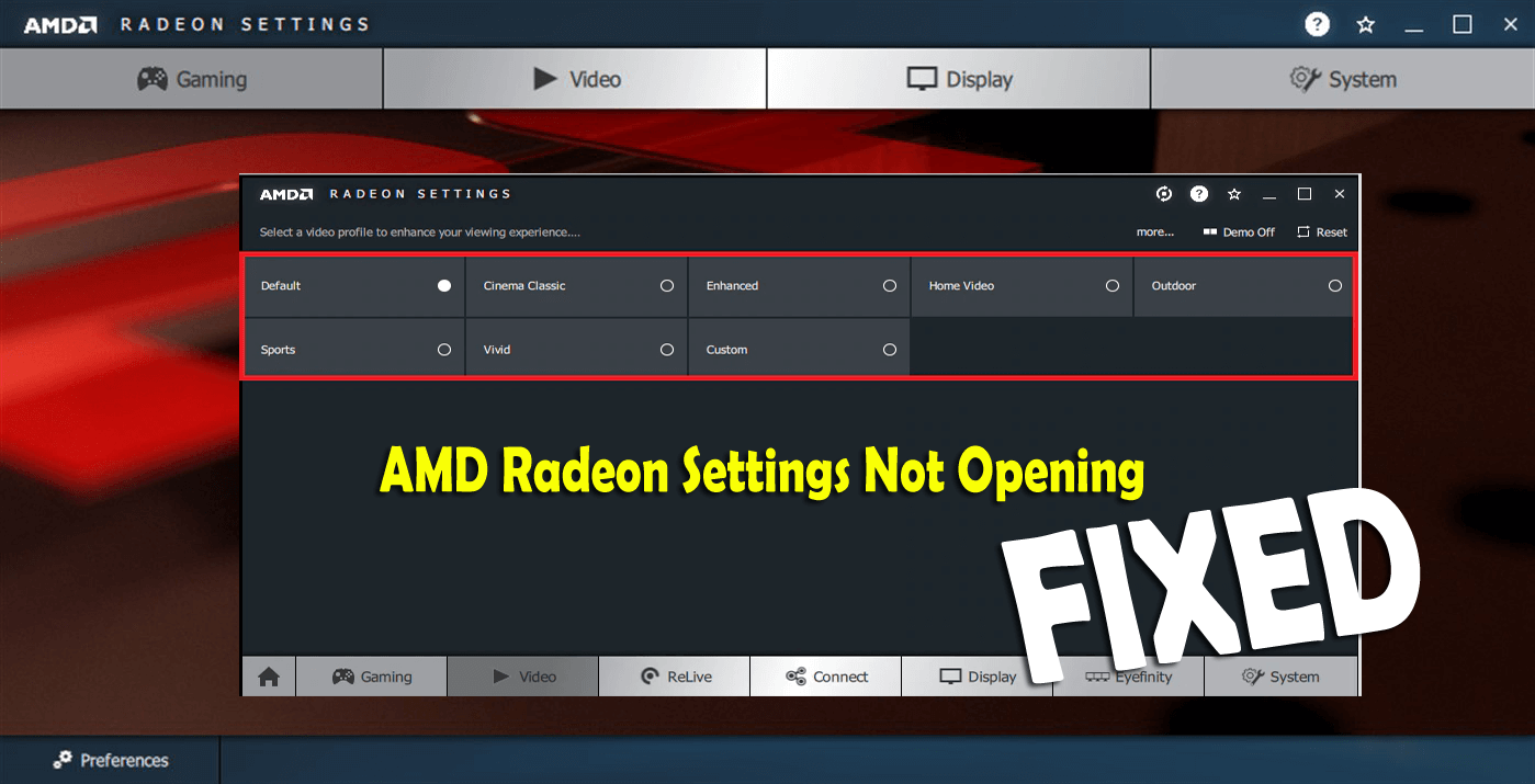 AMD Radeon-instellingen zal geen probleem openen