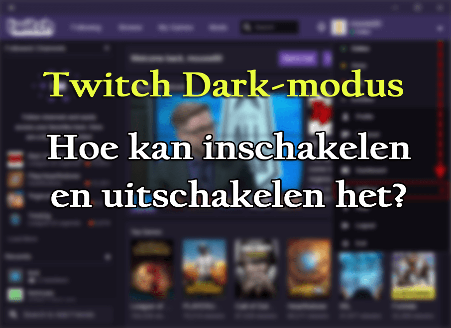 Twitch donkere modus