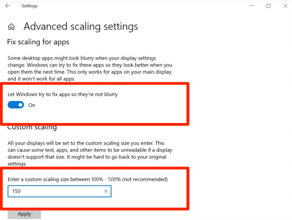 repareren de tweede monitor wazig Aan Windows 10