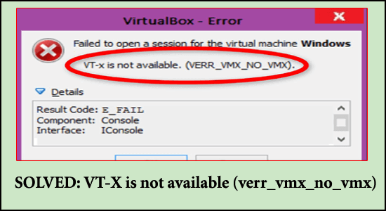 VT-X is niet beschikbaar