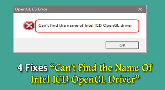 Kan de naam van Intel ICD OpenGL-stuurprogramma niet vinden